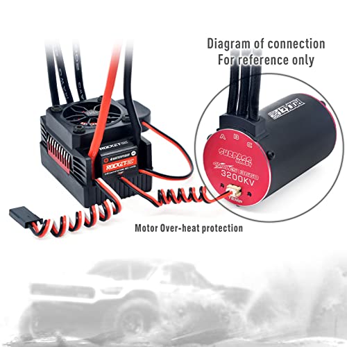 Motor brushless impermeable 3250KV con torque de 4 polos 2