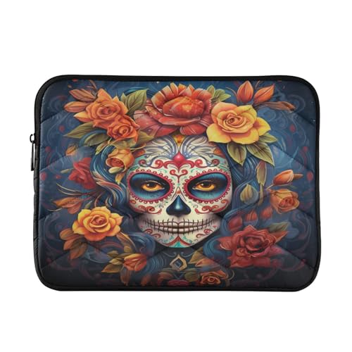 Funda para portátil ALAZA calavera mexicana 13-14 pulg miniatura 1
