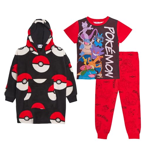 Boys Pokemon 3 Piece Nightwear Sets 11-12 Years Multi