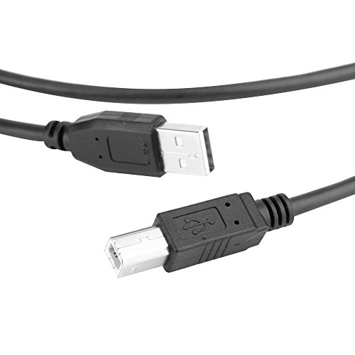 USB Cable for Printer, Scanner, External Desktop Hard Drives and Other PC / Mac Peripherals - Works with HP / Dell / Epson / Canon / Lexmark / Xerox / Samsung / Western Digital / Buffalo / Transcend / WD / Seagate / Clickfree / LaCie / Toshiba / Freecom / Iomega - USB A 2.0 Male to B Male Lead ( 1M / 3.3Ft ) - Image 2