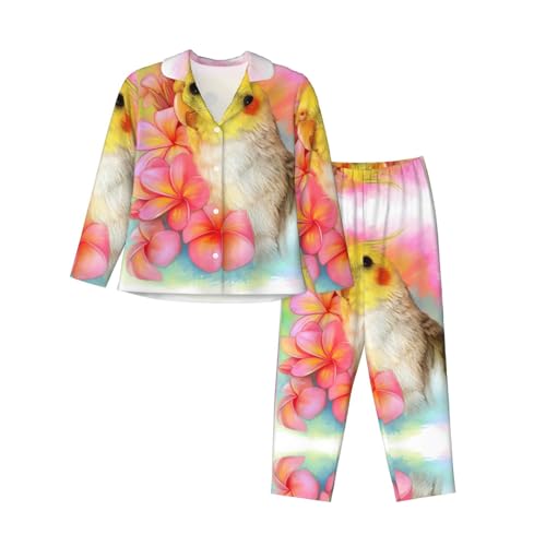 Pyjama calopsitte en tissu respirant à manches longues confort