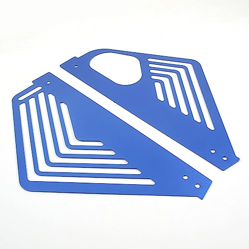 Image of TOYCIDFG Car Front Engine Bay Panel Cover Left Right Splash Shield Oxidation Case Guard Compatible with C8 Corvette 2020-2024 Auto Aluminium Interior Body Part Accessories (Blue)