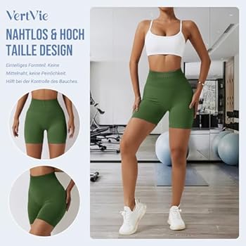 ZAAYO Legging de sport pour femme - Dos en V - Scrunch Butt - Taille haute - Pantalon de sport Crossback pour le sport, la gym, le fitness, Café., M
