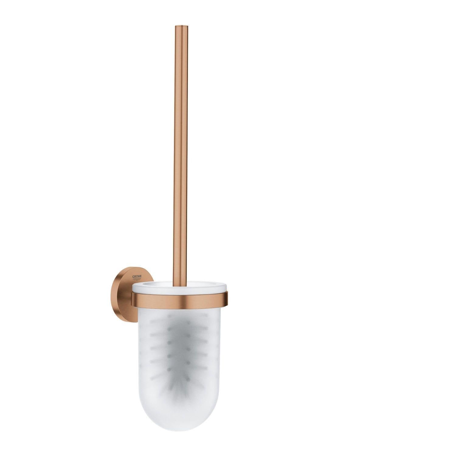 GROHE Start, Toilettenbürstenset WC ohne Bohren (Toilettenbürste mit Halter, zum Kleben oder Bohren geeignet, mit Schrauben und Dübel, Kleber separat kaufen), warm Sunset, Bronze, 41185DL0