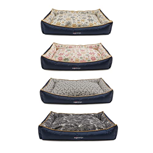 sugodesign Hundebett Wasserabweisend aus Baumwoll-Polyester - Hundekörbchen mit herausnehmbaren Kissen - Hundesofa mit praktischer Tragetasche - 7 Verschiedene Motive - 3 Größen (S/M, L, XL) Cover