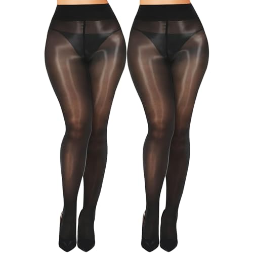 Image of Buauty Shimmer Tights for Women, Shiny Oil Pantyhose Stockings, Oil Bright Shaping Tight Ultra Shiny Sheer Tights High Waist