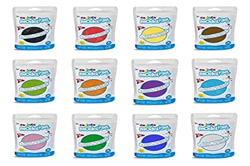 Carioca Set Modelight | Pasta moldeable súper ligera para niños, 12 sobres resellables, pasta de modelar súper flexible para niños a partir de 36 meses, colores surtidos, 50 g x 12 unidades