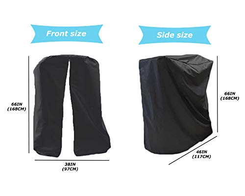 MaWGcowerd Treadmill Cover, Folding Treadmill Cover, Dustproof and Waterproof Cover, Oxford Cloth Waterproof Sunscreen Cover(Black)