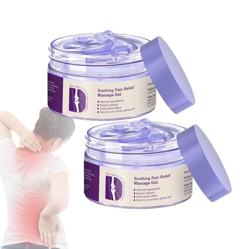 Soothing Pain Relief Massage Gel,Kreian 2 Joint Pain Relief Purple Relieving Gel Turmeric Extract,Professional Cream Massage For Knees (2pcs)
