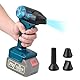 Elektrische Staubgebläse für Makita 18V Akku, 130000RPM Mini Laubbläser Gebläse, Kabelloser Staubgebläse mit 4 Gänge Einstellgetriebe, Turbo Dryer Auto Blätter Verwehen(Ohne Batterie)