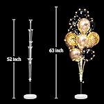 Balloon Centerpieces for Floor with String Light 2 Set Black Balloon Stand Kit Holder Decoration for Wedding Adult Birthday Party Men Bachelor Party - Image 3