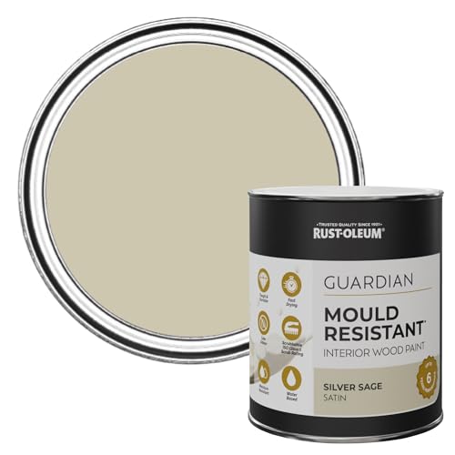 Rust-Oleum Green Guardian Mould Resistant Interior Wood Paint in Satin Finish - Silver Sage 750ml