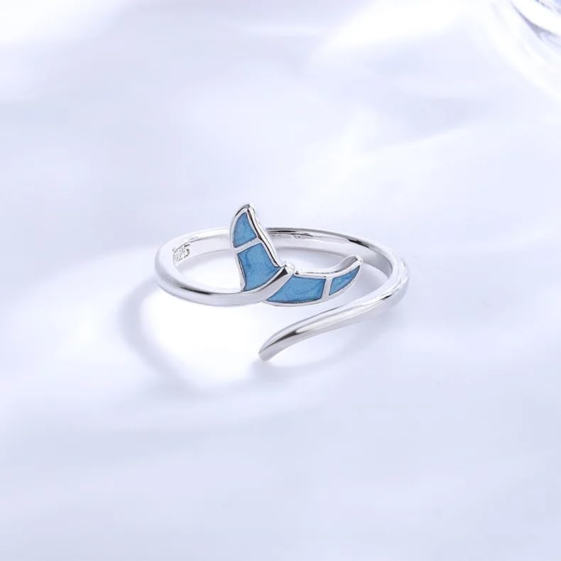 Collier de baleine argent pour femmes avec bijoux queue de requin orque - 3
