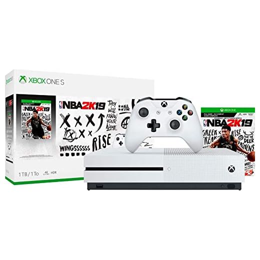 Newest Microsoft Xbox One S 2TB Hard Drive NBA 2K19 Bundle Console (4K Ultra HD Blu-ray) with Wireless Controller | Dolby Atmos Sound | Wi-Fi | USB 3.0