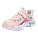 [Avarrerog] キッズ スニーカー 22cm 男の子 おしゃれ 通気 滑り止め 厚底スニーカー 子供靴 マジックテープ 軽量 防水 スポーツシューズ 柔軟 屈曲性 幅広 ランニングシューズ ジュニア 運動靴 通園 通学 旅行 アウトドア (A-ピンク,24.0 cm)