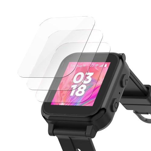 3 Pack Screen Protector Compatible with Gabb Watch 3 High Definition Tempered Glass Screen Protector for Gabb Watch 3 Anti-Scratch Anti-fingerprint Touch Sensitive 9H Hardness