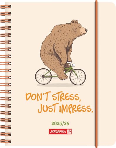 BRUNNEN Schülerkalender 2025/2026 „Bear“ | A6, Kunststoff