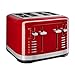 KitchenAid 5KMT4109EER Toaster für 4 Scheiben, Manuelle Bedienung, 7 Bräunungsstufen, Extrabreite Schlitze (3,2 cm), Ganzmetallgehäuse, Auftau-, Bagel- & Aufwärmfunktion, 1960W, Empire Rot