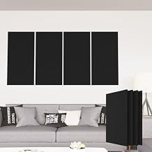 4 Pack Acoustic Panels 48x24x0.4 Large Soundproof Wall Panels, Self-Adhesive Sound Proof Panels for Walls, Decorative Sound Dampening Panels for Recording Studio Acoustical Treatments Noise Reducing