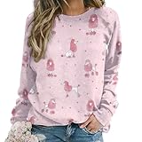 vosery cute poodle dog queen pink_a felpa da donna, girocollo autunno inverno moda abiti top per donna 2024, stile-11, m