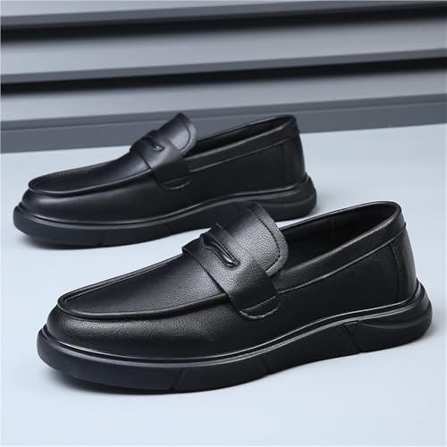 Men's Genuine Leather Slip On Loafers Spring Breathable Casual Driving Shoes Lazy Style Trendy Comfortable Moccasins4
