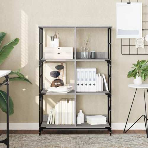 Image of Bookshelf Grey Sonoma 78.5x33x117.5 cm Engineered Wood,jiangboyue-835252