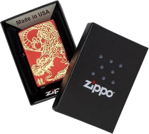 Encendedor Zippo Aceite Dragón Rojo miniatura 5