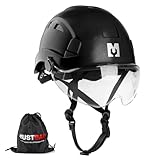 Helm HSE06S mit gefütterten Schaumstoffpolstern für Bergsteigen, BAU, Gartenarbeit, Schweißabsorption und Wärmeableitung (Schwarz)