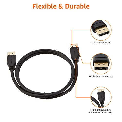 Image of AmazonBasics DisplayPort to DisplayPort Cable - 3 Feet - (Not HDMI Cable) Black
