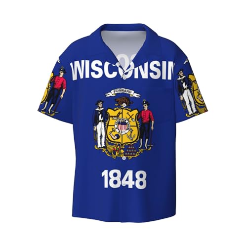Chemise manches courtes Wisconsin pour homme parfaite pour vos barbecues et sorties d'été