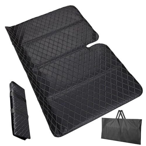 Nuyhadds Colchón de cama para coche, colchón de piel sintética, cama de asiento de vehículo, colchón inflable para cama de coche, cama plegable portátil para asiento trasero de coche, colchón extensor