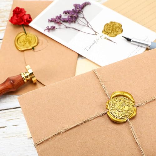 Cera para lacre, selo de cera sinete clichê (Dourado)