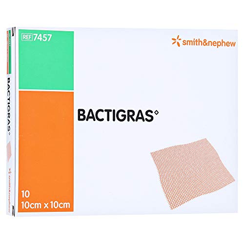 BACTIGRAS Gasa de parafina antiséptica, 10 x 10 cm
