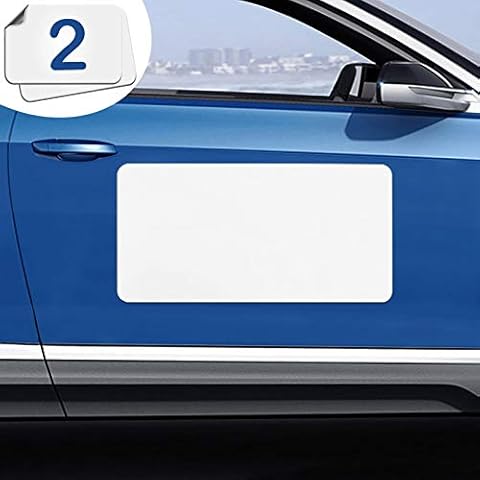YLOVAN Blank Magnet for Car 2 Pack, Magnetic Sign for Vehicles, Business Signs for Car Doors, Magnetic Sheets to Cover Company Logo, Advertise Business, Prevent Scratches Rounded Corners Cover