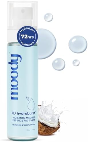 7D Hydro Burst Hydrating Face Mist & Essence Toner with Hyaluronic Acid Vitamin B5 & Rice Water for Hydrated & Plumped Skin | Face Mist for Soothing And Pore Tightening | Alcohol-Free Toner for Glowing Skin |100% Vegan | 72 Hour Hydration,110ml