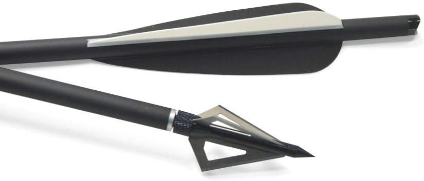 AMEYXGS 6/12pcs Archery Carbon Crossbow Bolt 16/17/18/20/22 Inch Hunting Carbon Arrow with 3 Fixed Blade Arrowhead for Archery Practise Hunting Crossbow Arrows : Sports & Outdoors