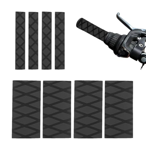 CEJAS 2 Paia Coprimanopole Moto Copertura + 2 Paia Protezione Freno Motocicletta, Universale Termorestringente per Manopole Originali e Comandi Riscaldati