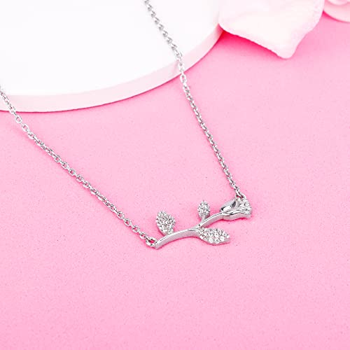 Image of GIVA 925 Silver 18k Gold Plated Rose Gold Zircon Necklace | Gifts for Women & Girls