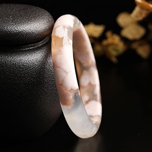 Bracelet agate fleur de cerisier en jade naturel, votre talisman bien-être