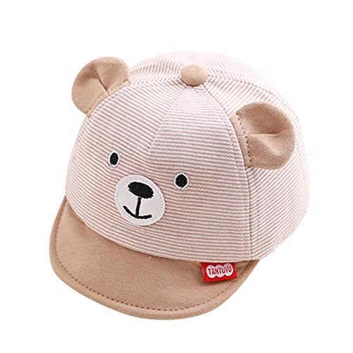 Durio Baby Baseball Cap Adjustable Infant Baseball Cap Cute Baby Baseball Hat Super Soft Baby Boy Girl Hat Bear Infant Hat Bd Beige Bear 0-15 Months #TOP11