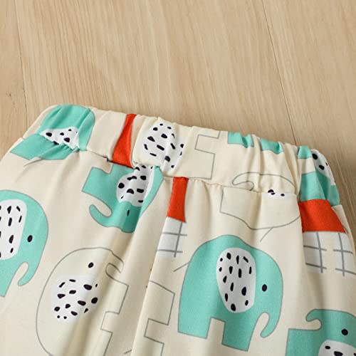 Conjunto de camiseta infantil de manga comprida com desenho animado e calça para meninos, Vermelho,