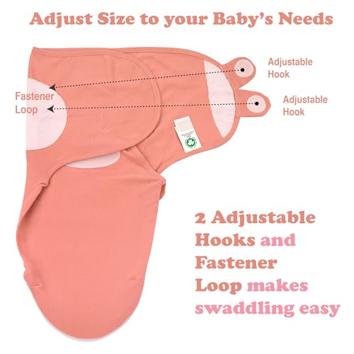 Image of Organic Zipper Swaddle Sleep Sacks - 3-Pack Swaddles for Newborns 0-3 Months, Adjustable & Breathable Infant Sleep Sack, Easy Diaper Change Swaddling Blanket for Baby Girls & Boys