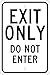 NATIONAL MARKER EXIT ONLY DO NOT ENTER, (TM220J)