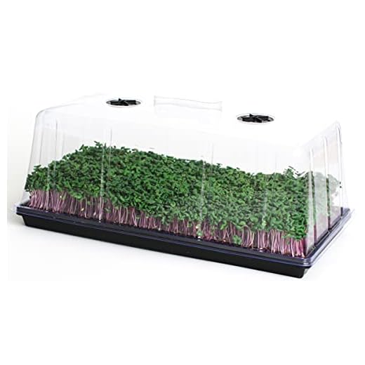 1020 Humidity Dome Lid 7.5" Tall 5 Pack - Extra Strength, Reusable Vented Clear Plastic Dome Germination Kit for Garden Plant Propagation Station for 1020 Tray Seedling Cloning Or Seed Starting
