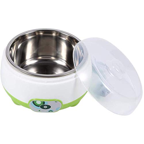 JNJOOD Máquina de yogur, forro automático de acero inoxidable Máquina de producción de yogur contenedor de yogur para el hogar DIY, toma de yogur