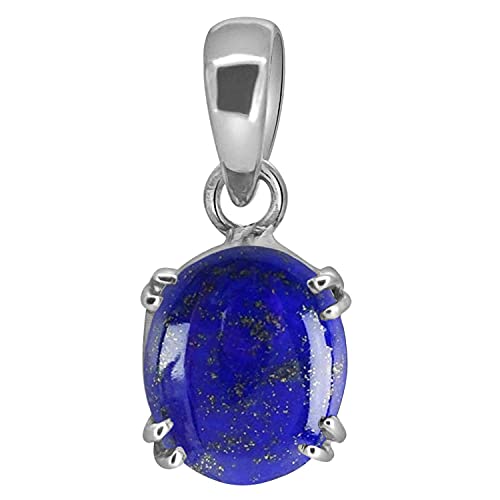 Pendentif Lapis Lazuli argent | Cadeau idéal médaillon Lajwart naturel