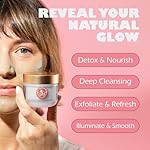 Detox Green Clay Mask for Face - 3-Clay Blend with Kaolin Volcanic Clay - Deep Pore Cleansing, Removes Excess Oil, Tightens Pores - Oil-Free, Paraben-Free - Image 4