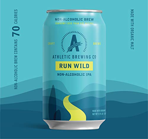 Athletic Brewing Company - Run Wild IPA and Cerveza Atletica Light Copper Mixed Case, Craft NA, Low-Calorie, Award Winning, 12 fl oz, Pack of 12