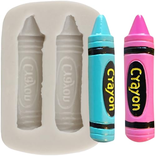YANQINMS Crayon Silicone Fondant Mold For Sugar Cake Decorating Cupcake Topper Chocolate Gum Paste Candy Polymer Clay