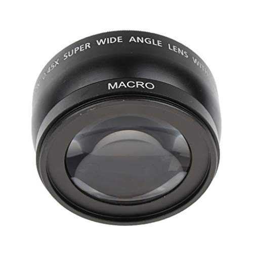 gazechimp Lente Grande Angular 58mm 0.45x Com Macro Para Câmeras Canon Nikon Pentax Sony